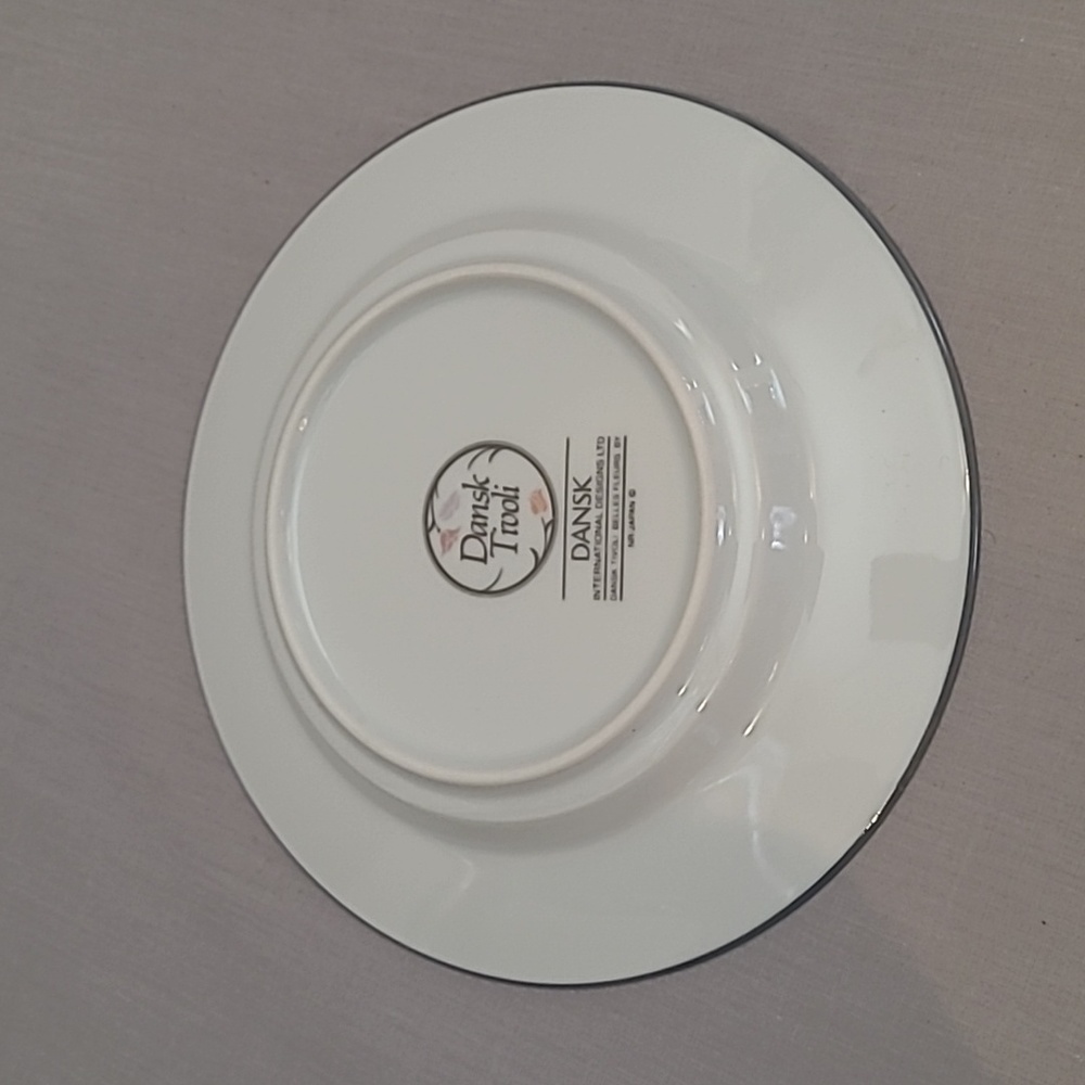 Dansk Tivoli Belles Fleurs Gray Pastel Flowers Bread Butter Plate 08306 BY Qty.6 - Picture 2 of 4